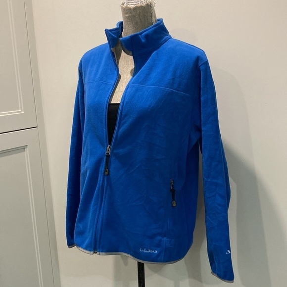 L.L. Bean Blue Polartec Fleece Zipper Jacket Size Medium - Picture 3 of 15